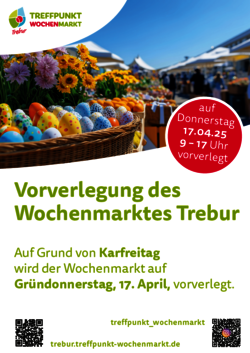 Vorverlegung des Wochenmarktes Trebur