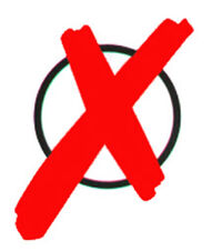 Wahlkreuz auf einem Stimmzettel