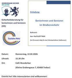 Sicherheitsberatung für Seniorinnen und Senioren (SfS)