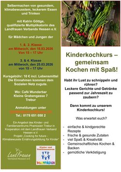 Kinderkochkurs - gemeinsam Kochen mit Spaß! 