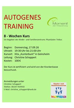 Autogenes Training 8 - Wochen Kurs