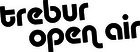 Das Bild zeigt das Logo des Trebur Open Air. Das Logo besteht aus aus dem Schriftzug "trebur open air"