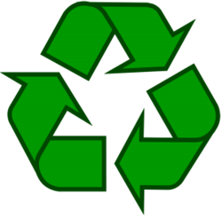 Grünes Logo für Recycling