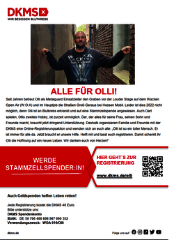 DKMS Spendenaufruf Oliver Hartl