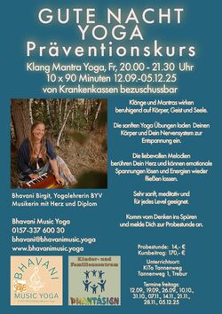 GUTE NACHT YOGA - Präventionskurs