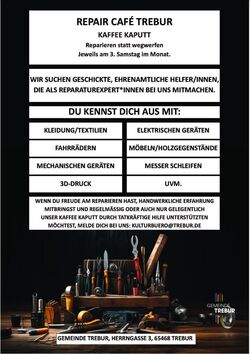 Repair Café Trebur sucht Verstärkung!