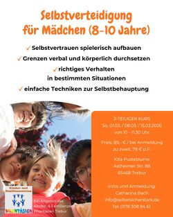 Selbstverteidigung für Mädchen (8-10 Jahre)