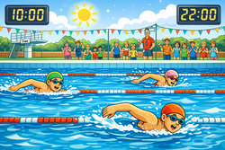 Erfolgreiches Sportwochenende im Treburer Freibad: 12-Stunden-Schwimmen und 8. Entega RüsselKids Triathlon