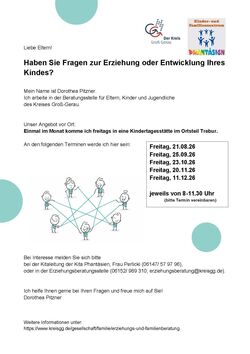 Haben Sie Fragen zur Erziehung oder Entwicklung Ihres Kindes?