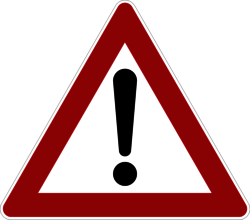 Verkehrszeichen Gefahrstelle