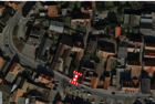 Der Plan zeigt die Absperrung