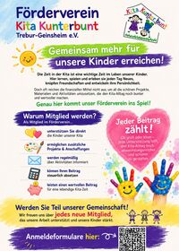 Das Bild zeigt einen Flyer mit Informationen zum Förderverein