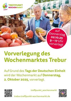 Vorverlegung des Wochenmarktes Trebur