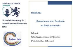 Sicherheitsberatung für Seniorinnen und Senioren (SfS)