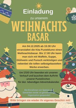 Einladung zum WEIHNACHTS BASAR