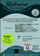 Der Flyer Blickwechsel. Den Text erhalten Sie in der Nachricht