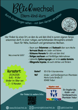 Der Flyer Blickwechsel. Den Text erhalten Sie in der Nachricht