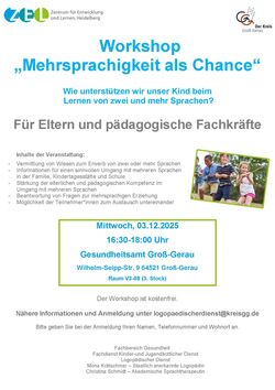 Workshop „Mehrsprachigkeit als Chance“
