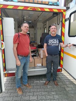 Alain Abadie und Thierry Drovet aus unserer Partnergemeinde Verneuil-sur-Avre machten Zwischenstation in Trebur