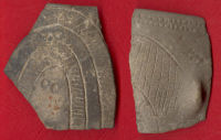 Älteste Keramikscherben der Linearbandkeramik aus der Gemarkung Trebur/Astheim.
